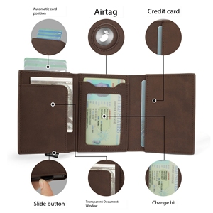 <span class=keywords><strong>Caja</strong></span> de tarjetas emergente automática de gran capacidad (soporte), cartera para hombre con seguimiento y posicionamiento de tarjetas <span class=keywords><strong>Airtag</strong></span> con explosiones, en stock - Product Image 4