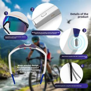 Gafas Inteligentes NX F4 con Traducción por IA, Control Táctil, para <span class=keywords><strong>Deportes</strong></span> al Aire Libre y Ciclismo - Product Image 4