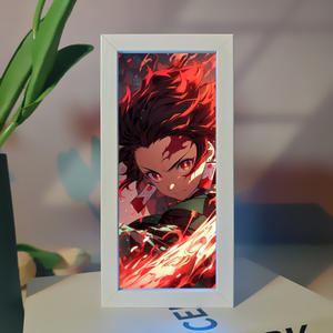 Lampe de nuit LED Demon Slayer de la série <span class=keywords><strong>Ghost</strong></span> Extinguishing Blade, design de dessin animé en PVC, ornements de bureau pour bébé, chambre à coucher - Product Image 2