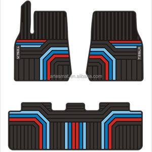 2024 Artes All Weather Heavy Duty Inodoro Full Black Rubber <span class=keywords><strong>Auto</strong></span> Liner Mats Custom Car Floor Mats Fit para Tesla Model Y - Product Image 1