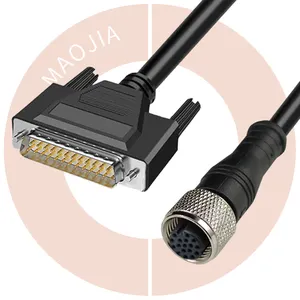 m12 to db25 Connector cable db25 male m12 female 17 Pin custom wire harness db25 to m12 cable