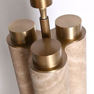 Lampe de table en pierre de travertin de style naturel décorative, luminaire moderne pour étude et lecture, vente chaude - Product Image 4
