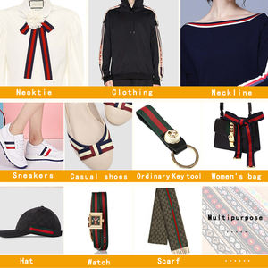 Sangle élastique en polyester personnalisée de haute qualité Bande élastique à rayures durables pour vêtements Ruban tricoté Jacquard pour vêtements - Product Image 6