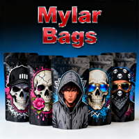 Sacs Mylar personnalisés à impression numérique, refermables avec fermeture éclair, anti-odeur, formats 1g, 3.5g, 7g, 14g