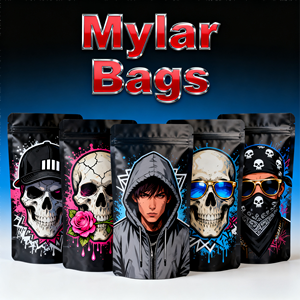 Túi Mylar đứng có khóa kéo, chống mùi, in kỹ thuật số thiết kế tùy chỉnh, trọng lượng 1g, 3.5g, 7g, 14g - Product Image 2