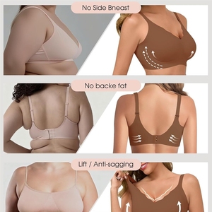 Soutien-gorge sans fil pour femme, sans couture, couvrant entièrement la poitrine, confort quotidien, style T-shirt avec maintien - Product Image 5