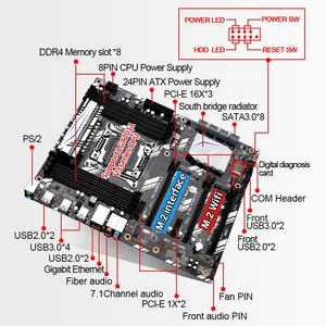 Gaming X99 Ddr4 Moederbord <span class=keywords><strong>Kit</strong></span> Lga2011-3 Socket X99d8 E5 2680v4 2*16Gb = 32Gb Ddr4 2133 Ecc Reg Geheugen - Product Image 6