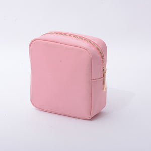 Hızlı gemi su geçirmez naylon küçük Mini sevimli fermuar su geçirmez güzellik seyahat tuvalet siyah makyaj organizatör kadın kozmetik çantası - Product Image 4
