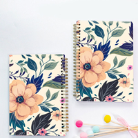Carnet de notes/journal à couverture rigide avec impression personnalisée du logo, motifs mignons, reliure spirale, OEM/ODM, 80 feuilles, vente en gros