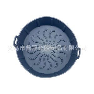 Air Fryer Bowl Silicone Round Reusable Non Stick Baking Dish With Double Handle For Oven Use - Product Image 4