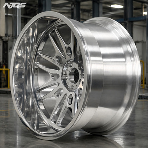NJQS 车轮 24x14 镀铬轮圈 单轮 24x14 锻造轮 24x12 高抛光锻造铝合金轮 - Product Image 1