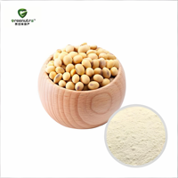 Poudre d'extrait de soja 80% Isoflavones de soja Glycine Max Polyphénol végétal naturel pour compléments alimentaires et boissons