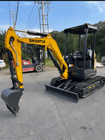 Miniexcavadora SHANTUI SE26SR con giro de cola cero y giro de pluma, radio de giro corto para trabajos en espacios estrechos