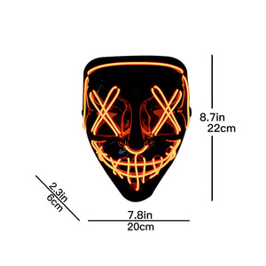 <span class=keywords><strong>Maschera</strong></span> da Clown in Plastica per Halloween <span class=keywords><strong>con</strong></span> Design <span class=keywords><strong>Horror</strong></span> e Sangue, LED Luminosi, Caratteristiche Spaventose per Feste - Product Image 5