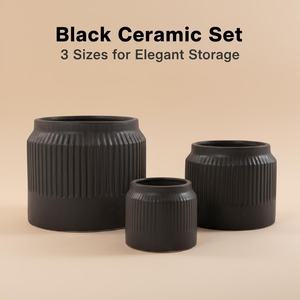 <span class=keywords><strong>Pot</strong></span> en céramique, jardinière en poterie avec trous de drainage, finition émaillée, durable, pour pots de fleurs de bureau, design simple et moderne, pour le sol - Product Image 5