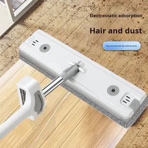 Nouvelle serpillière plate sans lavage à la main, déshydratation à 90%-100%, capacité de charge de plus de 10 kg, <span class=keywords><strong>balai</strong></span> magique pour le nettoyage des sols sans effort, usage domestique - Product Image 2