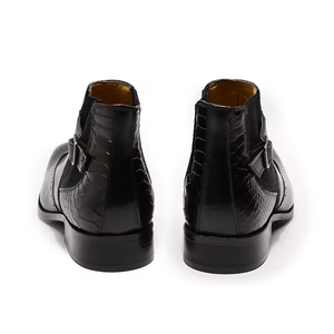 Botas de Cuero Genuino Estilo <span class=keywords><strong>Chelsea</strong></span> y Western para Hombre con Hebilla y Correa - Tendencia de Moda para Otoño/Invierno, Envío Directo, Mercado Americano - Product Image 6