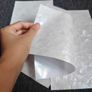 Lámina de Concha Natural de Nácar Flexible Blanca Rectangular con Adhesivo para Manualidades, Arte, Decoración de Muebles - Product Image 2