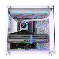 Refroidisseur de processeur de bureau LOVINGCOOL, refroidissement par eau, éclairage LED ARGB, interface ARGB automatique, installation sans pilote, boîtier d'ordinateur à liquide