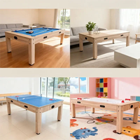 Table de jeu multifonction 4-en-1 rotative 8FT à prix direct usine : billard / hockey sur air / tennis de table / table à manger