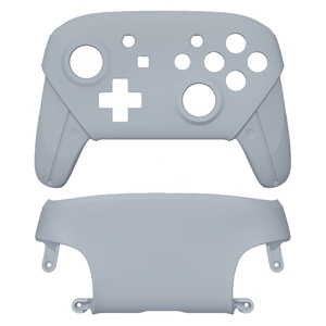 เคสเปลี่ยนอะไหล่ DIY สีเทาสำหรับ Nintendo Switch Pro Controller จาก EXtremeRate รุ่น Gray Front and Back Housing Shell - Product Image 1
