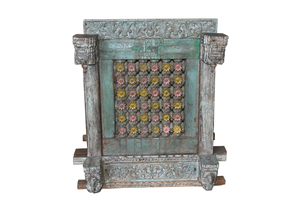 Artisanat Haswani, fenêtre en bois sculptée à la main de qualité supérieure, design décoratif traditionnel vintage - Product Image 2
