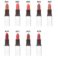 Rouge à lèvres mat longue durée imperméable de haute qualité 9 couleurs blanc tube carré logo personnalisé