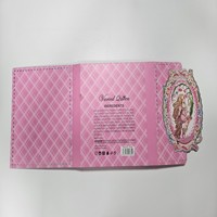Palette de maquillage vide OEM à marque privée, motif treillis rose rêveur, pour conception de coffret cadeau de marque, assemblage DIY de compartiments de poudre rechargeables