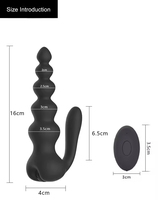 Silikon Fernbedienung Kabelloser Analplug Vibrator Perlen Stimulator Sexspielzeug für Männer Frauen Ferngesteuerter Vibrierender Butt Plug IPX6