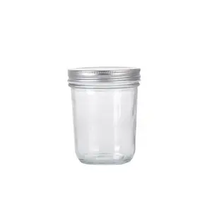 Mason Jar 8oz mứt lọ thủy tinh 250ml trẻ em thực phẩm bổ sung mật ong trứng cá muối thủy tinh Chứa lọ thủy tinh