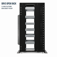 Armoire ouverte ORV3 21'' pour cluster de serveurs IA GPU, distribution d'alimentation 48V CC, armoire de serveur HPC haute densité et évolutrice pour centre de données