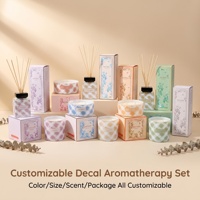 Fabricant OEM de diffuseurs à bâtonnets en plâtre faits main avec fleurs décoratives, collection de parfums aux fleurs en plâtre.