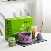 Kit d'accessoires pour la cérémonie du thé japonaise, fouet en bambou, ensemble d'accessoires avec pot de rangement pour la poudre, pour la préparation du thé vert à domicile
