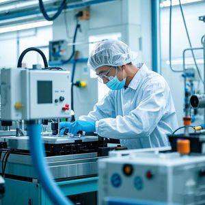 <span class=keywords><strong>ESD</strong></span>クリーンルーム作業服セット帯電防止スモック作業服 - Product Image 4