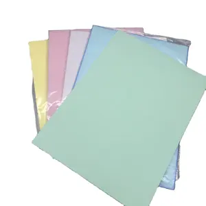 Papel de madeira virgem de 100%, polpa de madeira branca/rosa/amarela/azul/verde sem papel de carbono