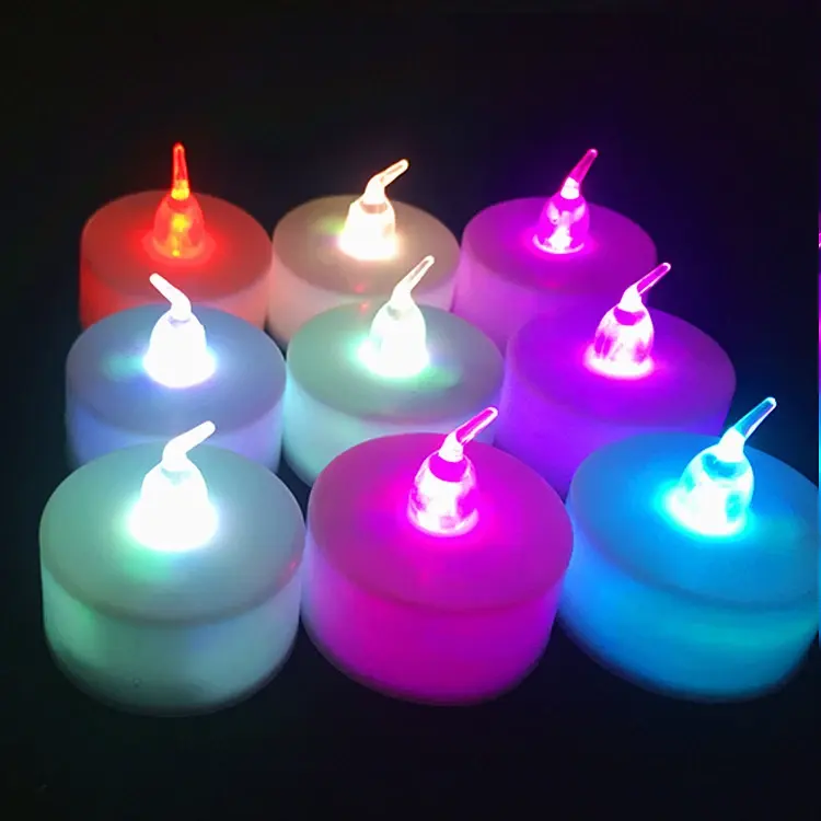 Fábrica Top Seller Festa Banquete Elétrico Sem Chama Natal Bateria Operado Plástico Mini Velas LED Tea Light