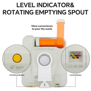 Inodoro Portátil Antiderrames HOMFUL para Camping, Tanque de Aguas Residuales de 20L, Inodoro Tipo Cassette para <span class=keywords><strong>Autocaravanas</strong></span>, Caravanas y Vehículos Recreativos - Product Image 4