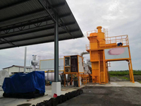 Centrale de mélange d'asphalte mobile haute capacité 100t/h 120t/h, respectueuse de l'environnement, avec moteur, contrôle PLC et faible coût d'entretien