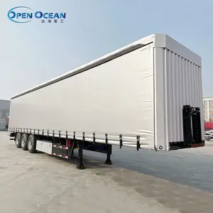 Top Enclosed Box Body Curtain Side Van Truck Semi Cargo Trailer