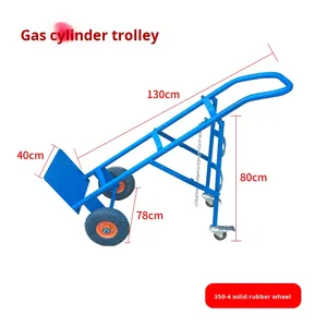 Nhà sản xuất-cung cấp thép nhỏ Xi lanh khí Xe tay oxy & axetylen Giao thông vận tải giỏ hàng với xe đẩy tay - Product Image 5