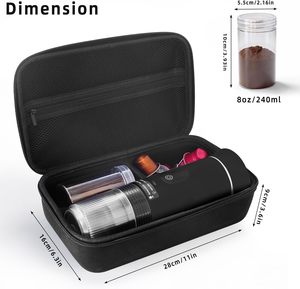 เครื่องชงกาแฟเอสเพรสโซแบบพกพา รุ่นใหม่ล่าสุด พร้อมหน้าจอ LED ใช้พลังงานไฟฟ้าผ่าน USB ชงได้ทั้งร้อนและเย็น พร้อมกระเป๋าสำหรับพกพา - Product Image 2