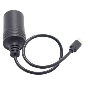 High Quality USB C Male Female Power Converter Type C <strong>Cable</strong> 5v 12-24v Car Cigarette Lighter Socket Step-up USB C Male 5v 12v Car - Product Image 4