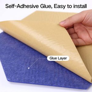 12 Pezzi <span class=keywords><strong>Pannelli</strong></span> Acustici Moderni Autoadesivi Insonorizzanti ad Alta Densità Design Esagonale per Assorbire <span class=keywords><strong>il</strong></span> <span class=keywords><strong>Rumore</strong></span> nel Soggiorno Ecologici - Product Image 4