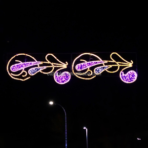 Dekorasi Natal tiang jalan 2d Led, lampu Motif Bintang Natal, lampu 2d untuk liburan luar ruangan - Product Image 3