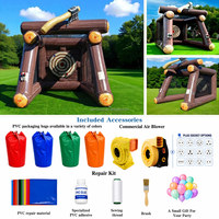 Jeu gonflable de lancer de hache de bûcheron avec cible en PVC pour événements de carnaval, fêtes de jardin et location commerciale