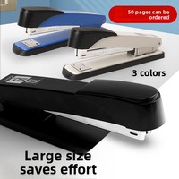 Agrafeuse manuelle standard pour bureau, machine à relier jusqu'à 50 pages, agrafeuse à bande complète pour étudiants, sans bourrage, idéale pour le bureau