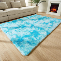 Tapis de salon moderne en polyester jacquard super doux, antidérapant, 280 GSM, couleur unie, personnalisé, luxueux, shaggy, en peluche