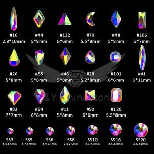 C & Y RTS คริสตัลตกแต่<span class=keywords><strong>ง</strong></span>เล็บหินขนาดรูปร่างผสมสำหรับเล็บพลอยเทียม - Product Image 3