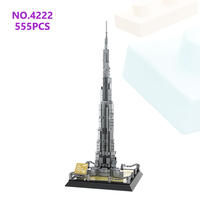 Wange 4222 Dubaï, la Tour Burj Khalifa, Scène architecturale mondiale, Attraction, Ensemble de jouets de construction en plastique unisexe, Collection