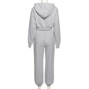 2024 New Boxy Sports Blank <strong>Pullover</strong> Outfits Plain Custom Sublimation Logo Gym Short Hoodie Sweatshirt <strong>Plus</strong> <strong>Size</strong> Women'S Sets - Product Image 4